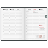 Buchkalender Mod. futura 2 2026 „Carbon“ | A5, Kunstleder